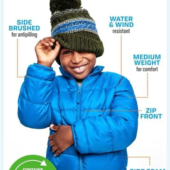 Children’s Place Olive Green Puffer Jacket XLarge - Picture 4 of 7